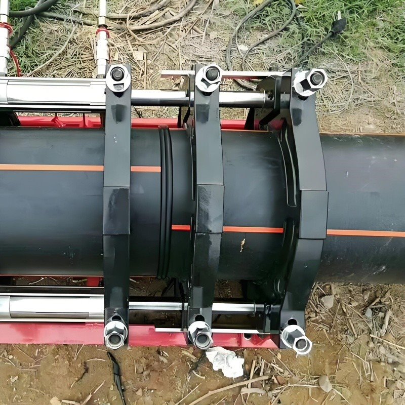 Hot melt connection of HDPE gas pipes