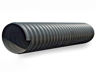 Paip Lingkaran HDPE Bertetulang Jalur Keluli untuk Saliran Perlombongan -Diameter Besar